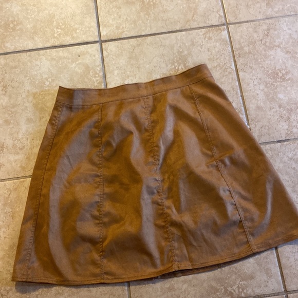 NWOT Brown Fall Mini Skirt - Picture 4 of 5
